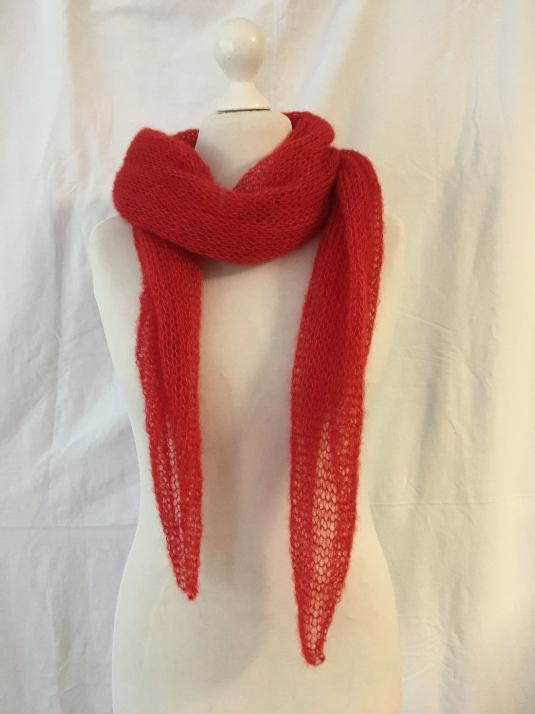 Schal Tuch Stola Kirschrot