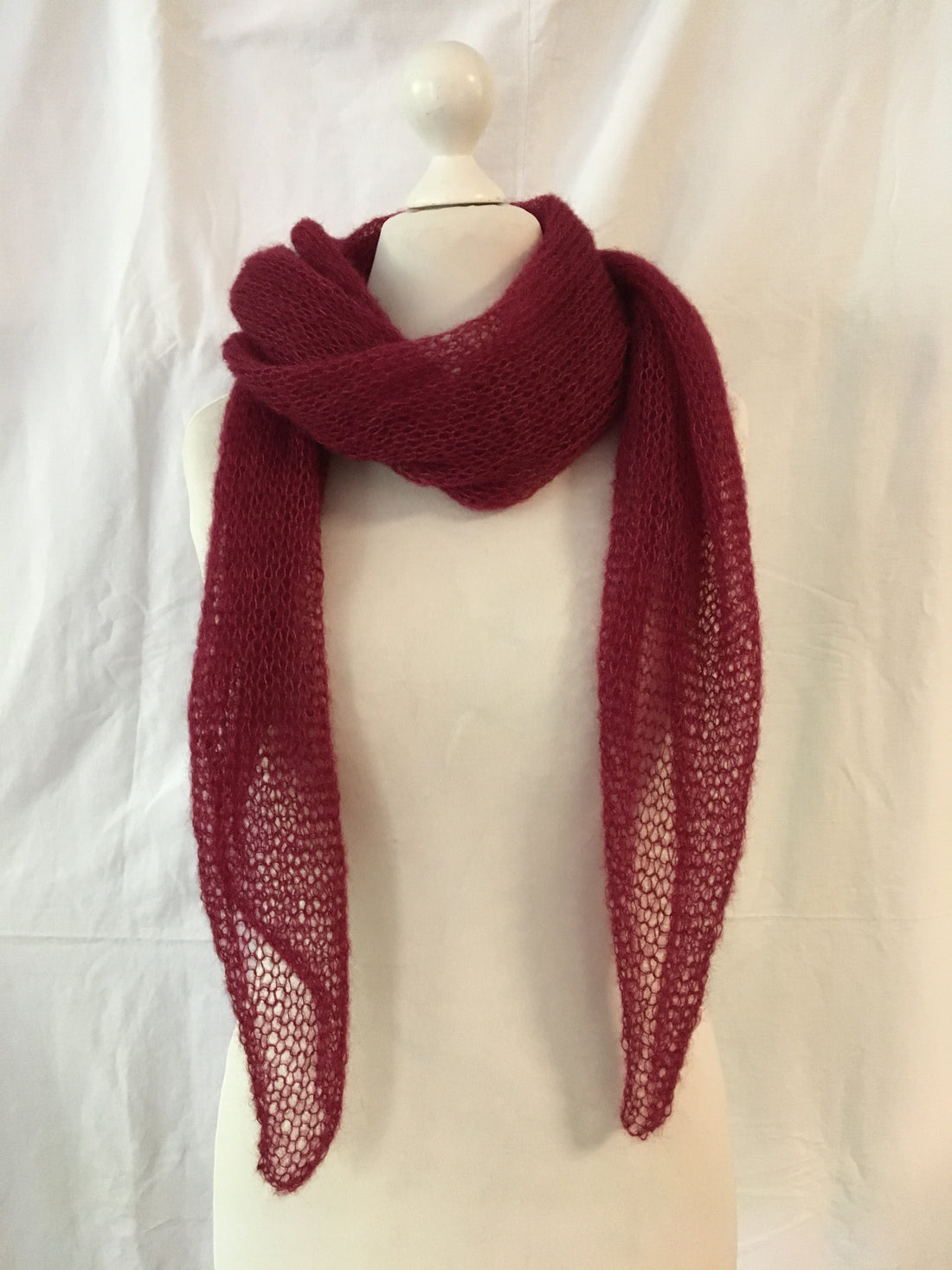 Schal Tuch Stola Weinrot