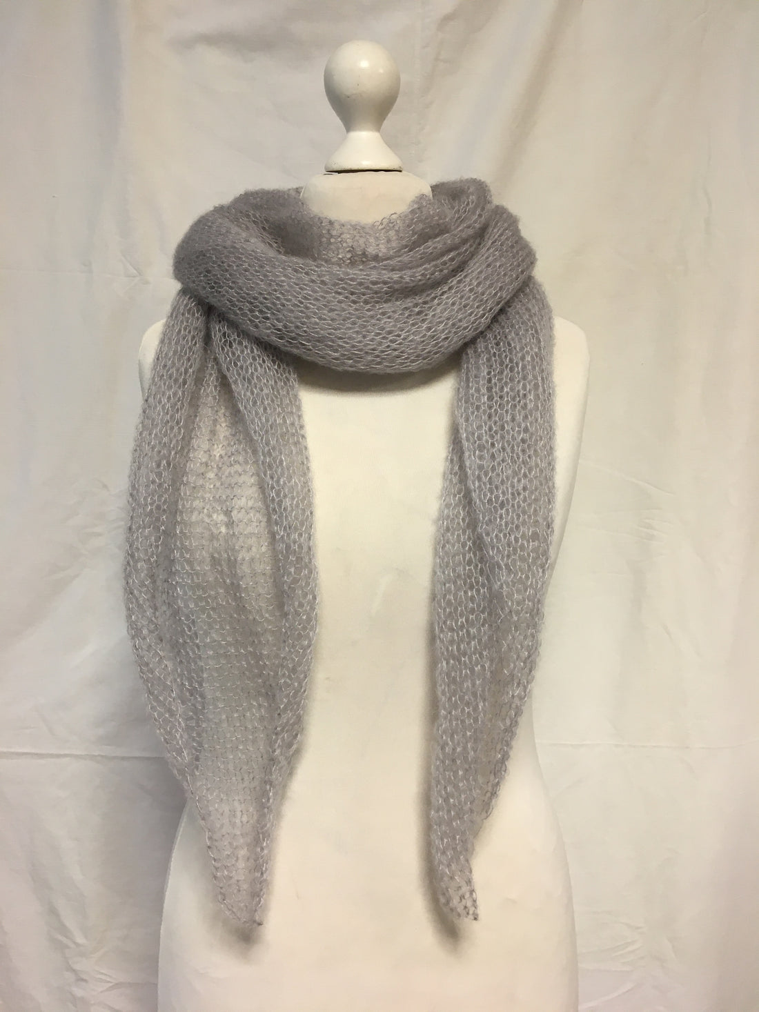 Schal Tuch Stola Hellgrau