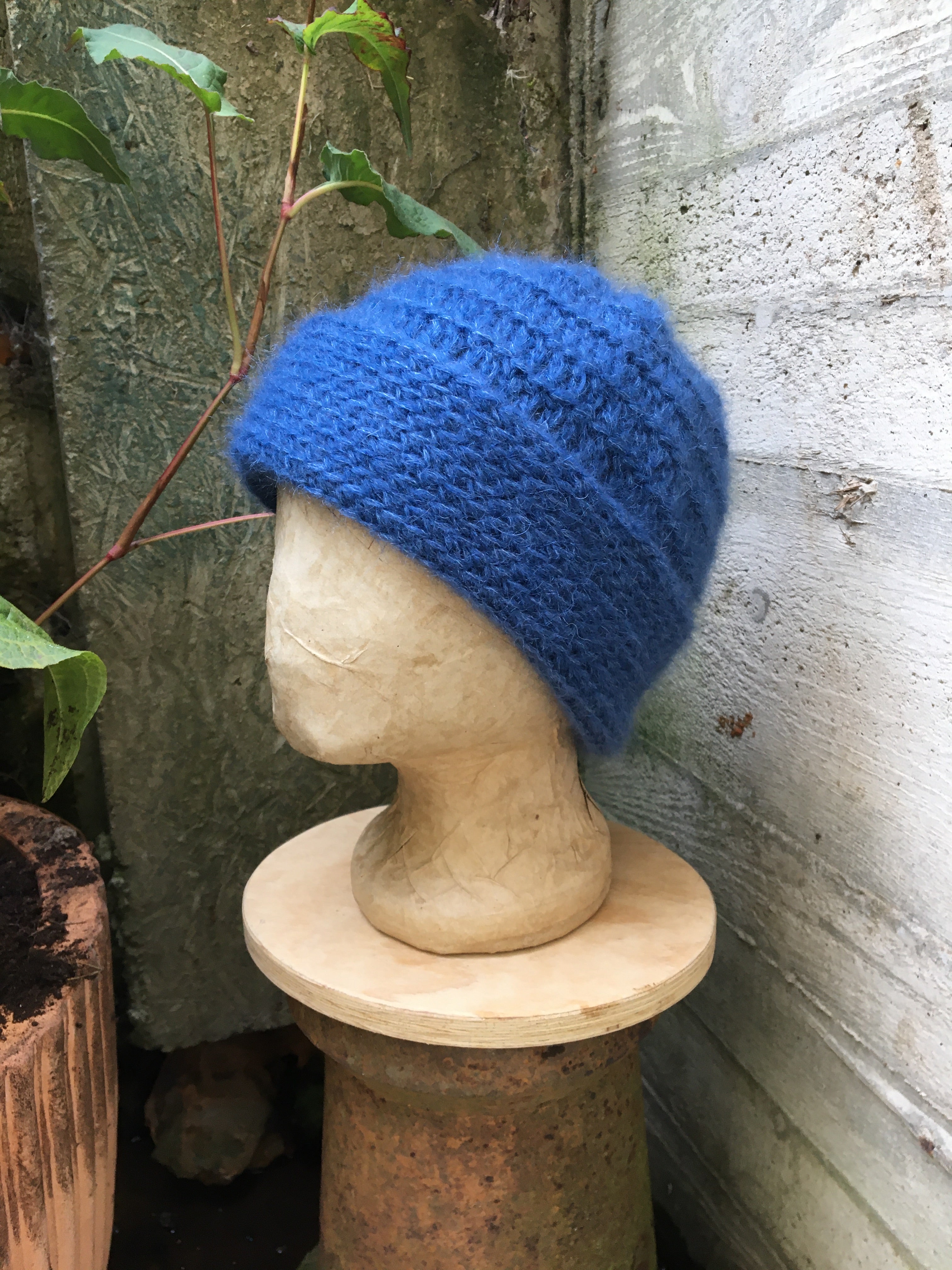 Mütze und Schal Azurblau