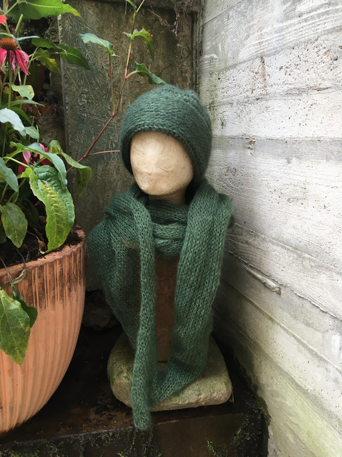 Mütze und Schal Tanne