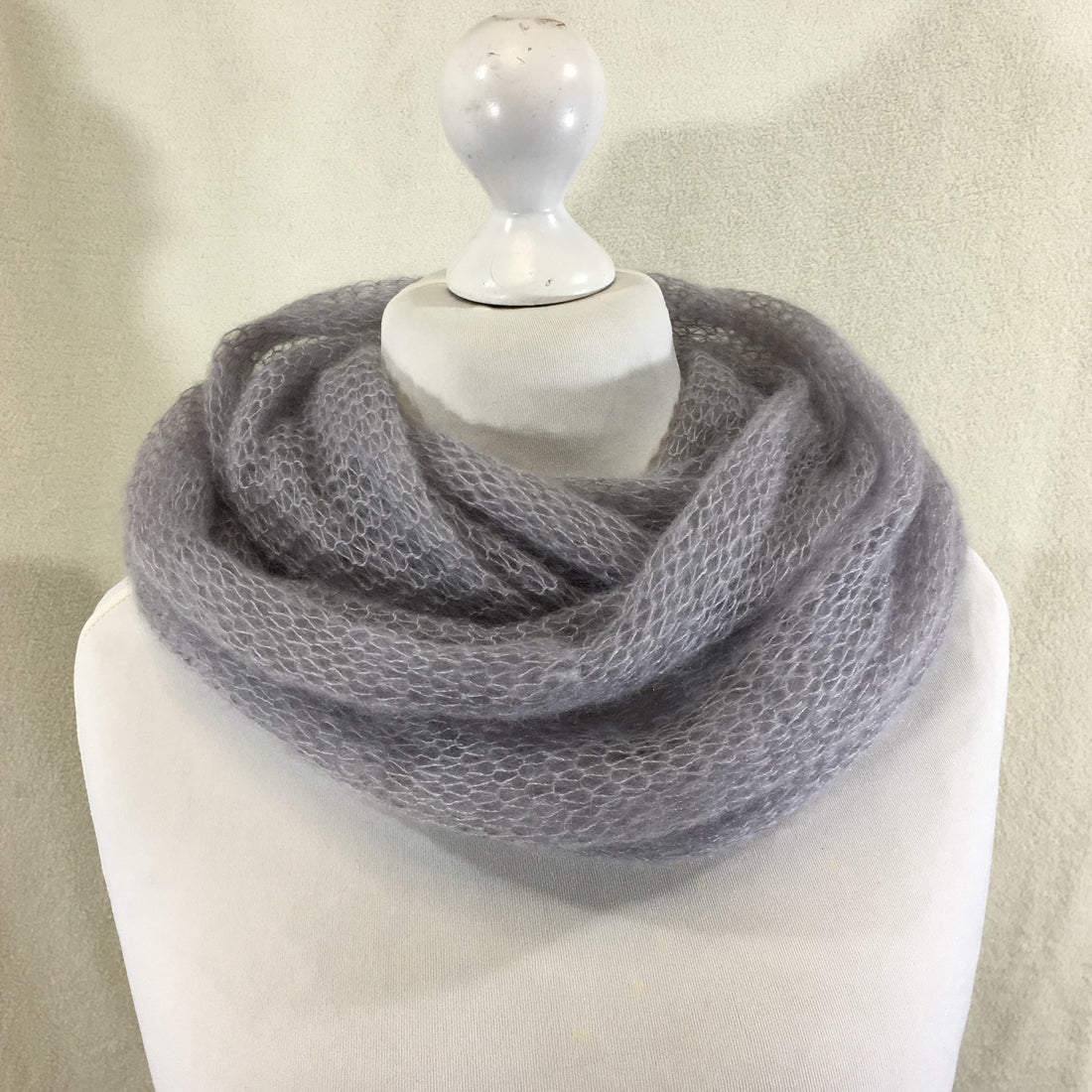 Kidmohair-Seiden Loop Hellgrau