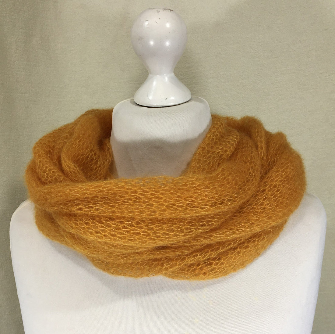 Kidmohair-Seiden Loop Curry