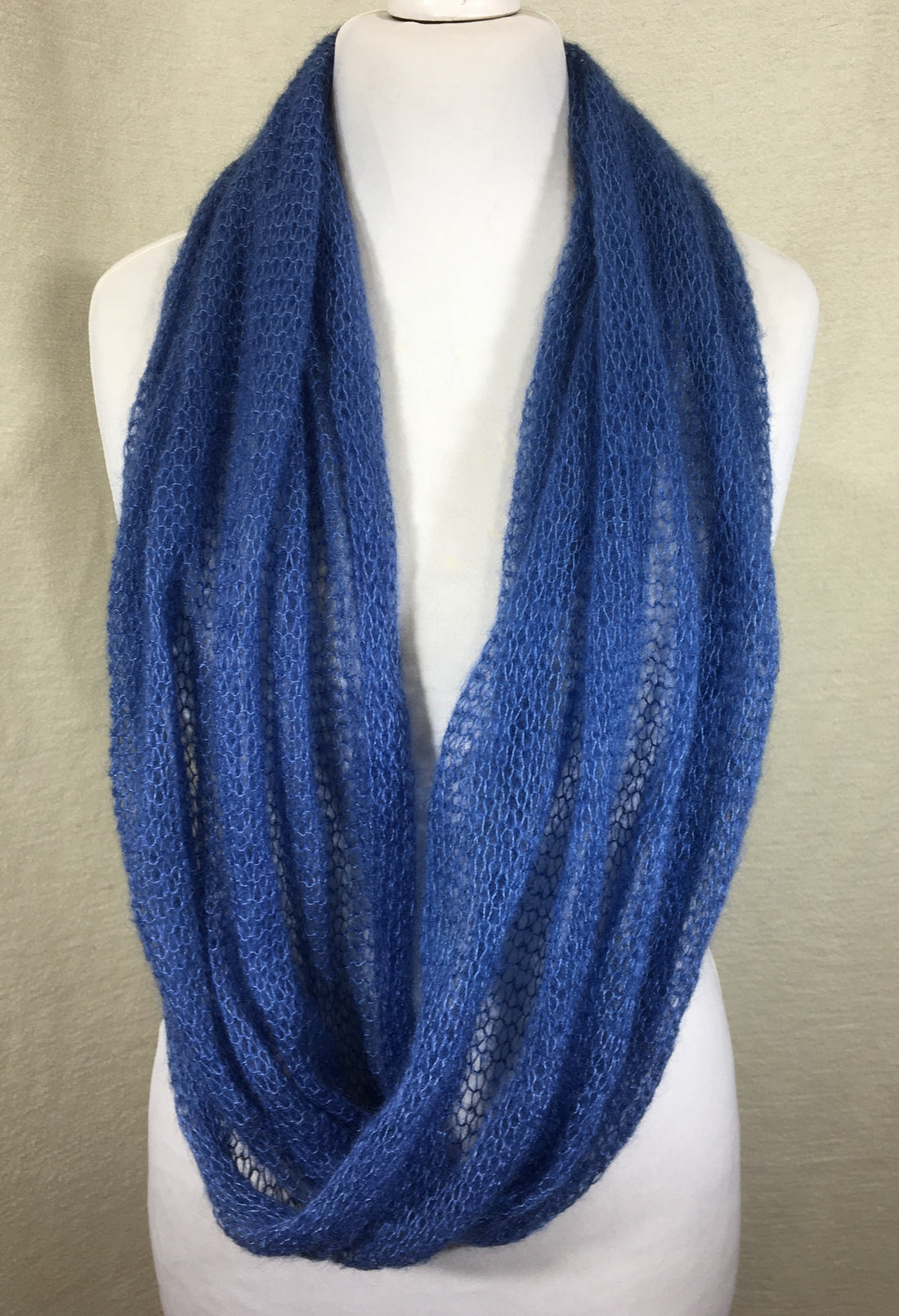 Kidmohair-Seiden Loop Taubenblau