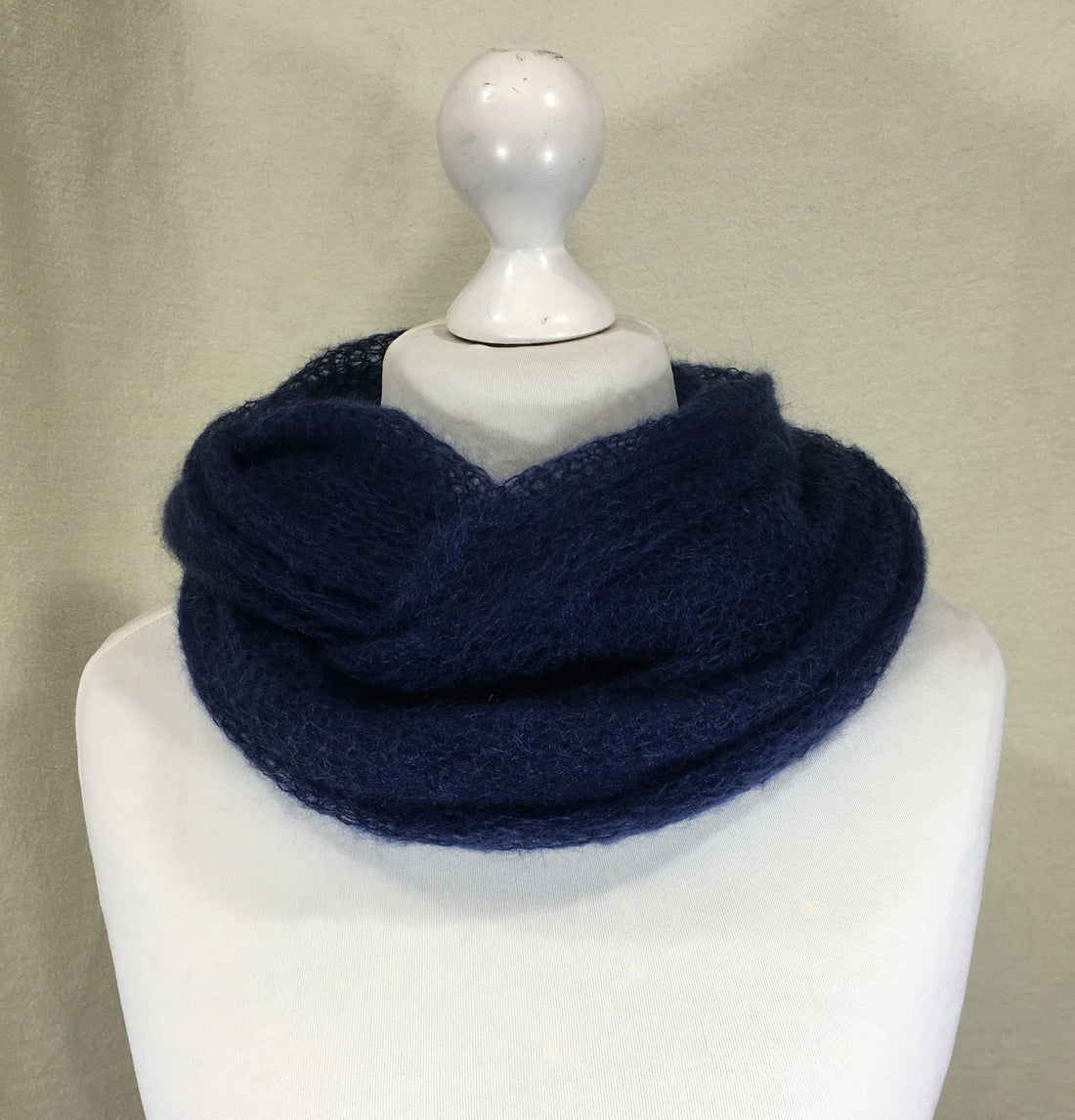 Kidmohair-Seiden Loop Marine