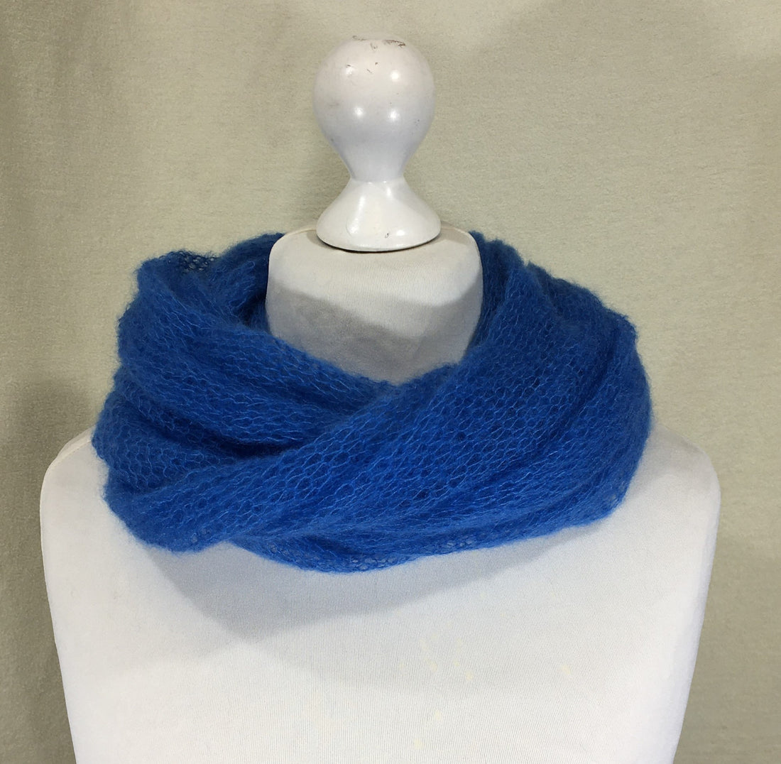 Kidmohair-Seiden Loop Azurblau