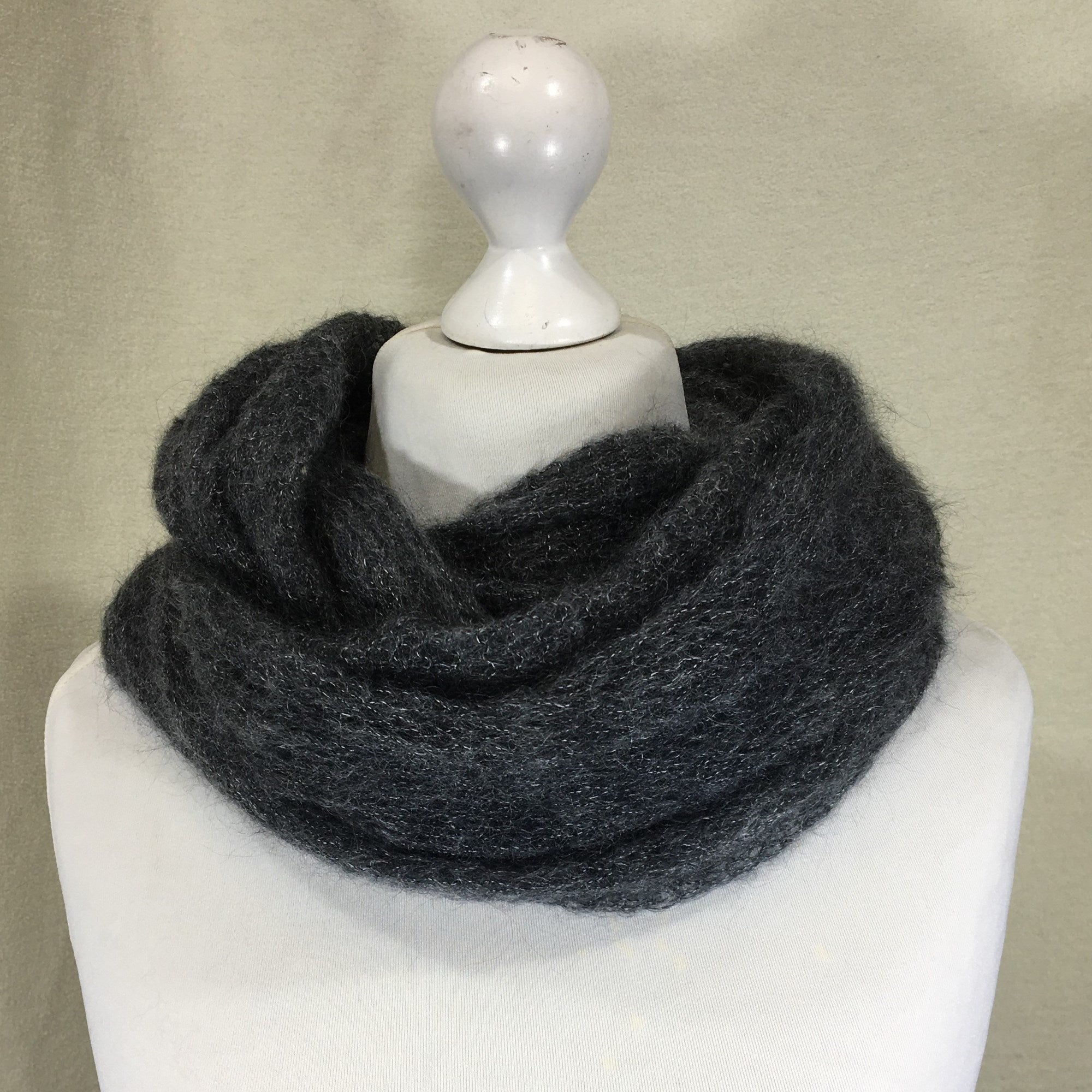 Kidmohair-Seiden Loop Anthrazit