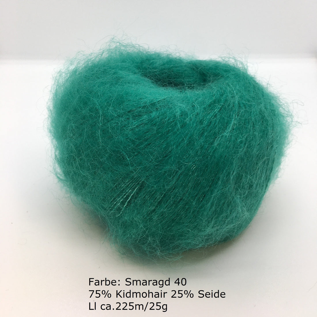 Kidmohair-Seiden Knäuel Smaragd