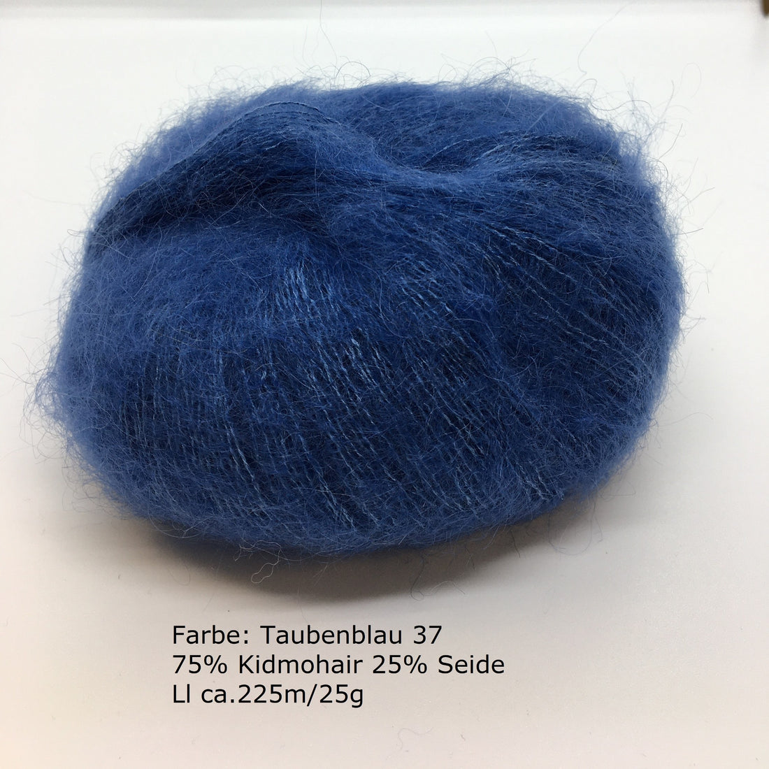 Kidmohair-Seiden Knäuel Taubenblau