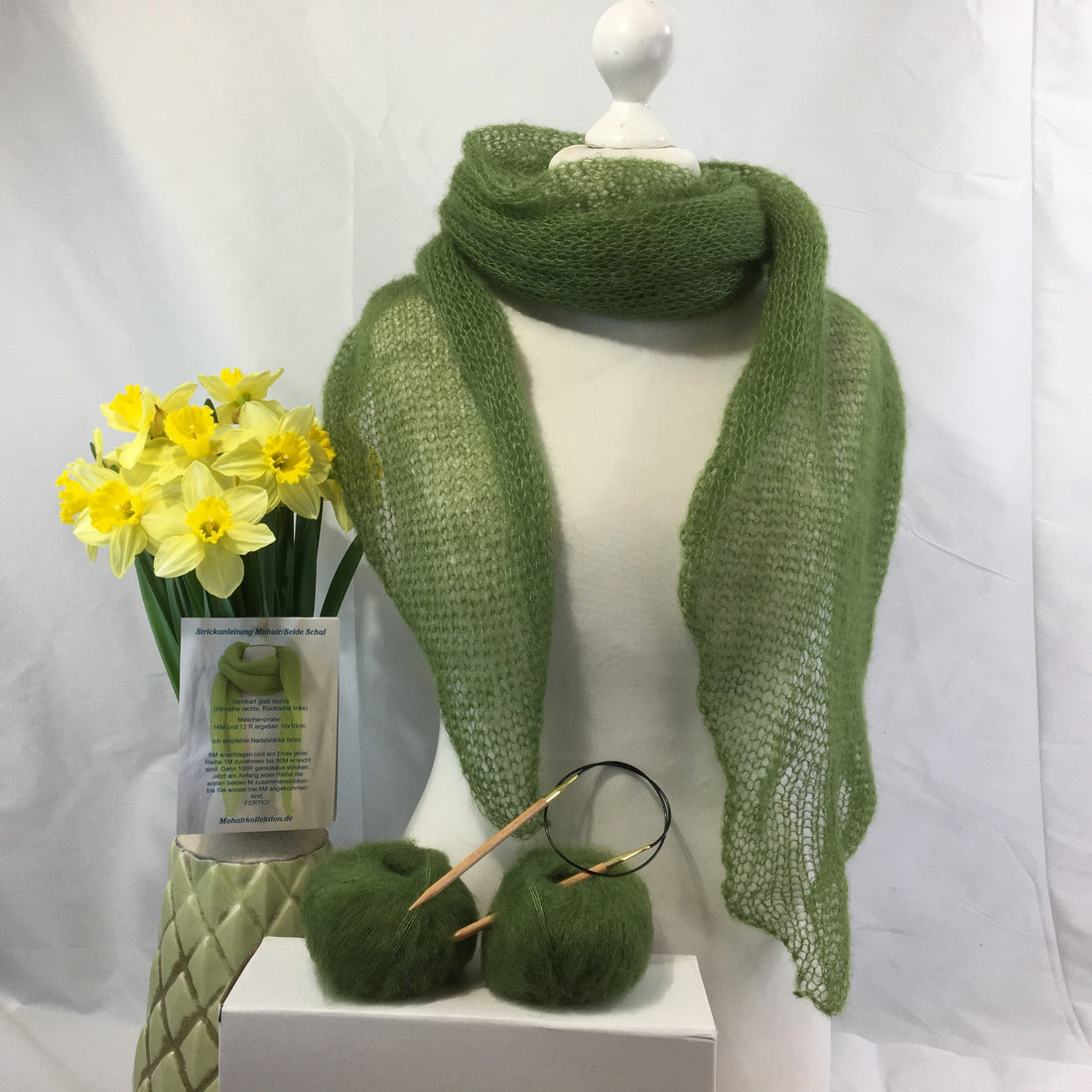 Strick-Set Schal Absinthe