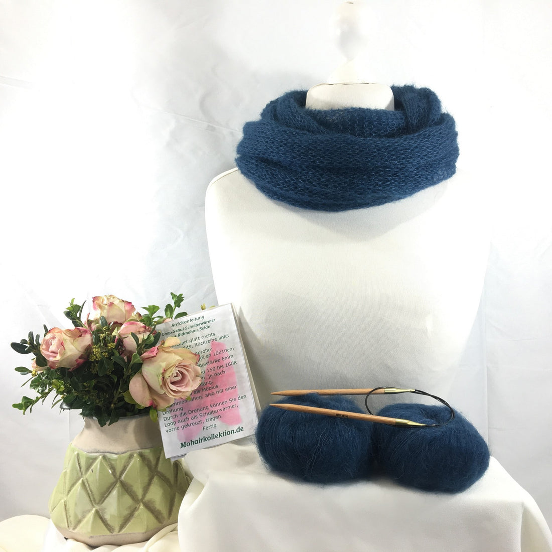 Strick-Set Loop Petrol