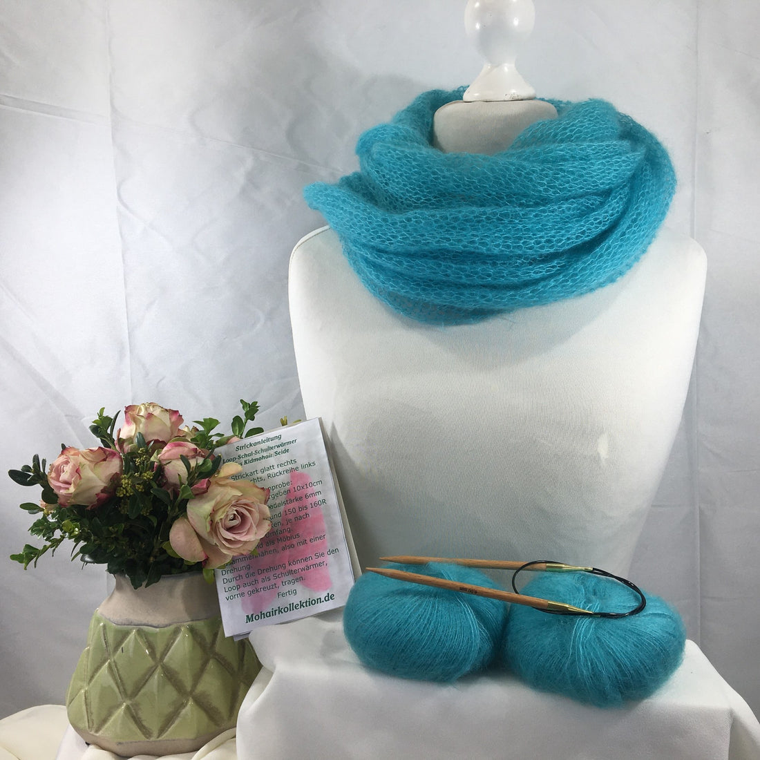 Strick-Set Loop Türkis