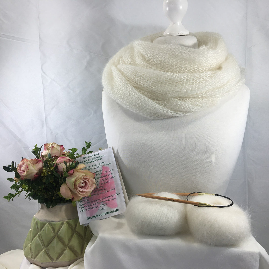 Strick-Set Loop Natur