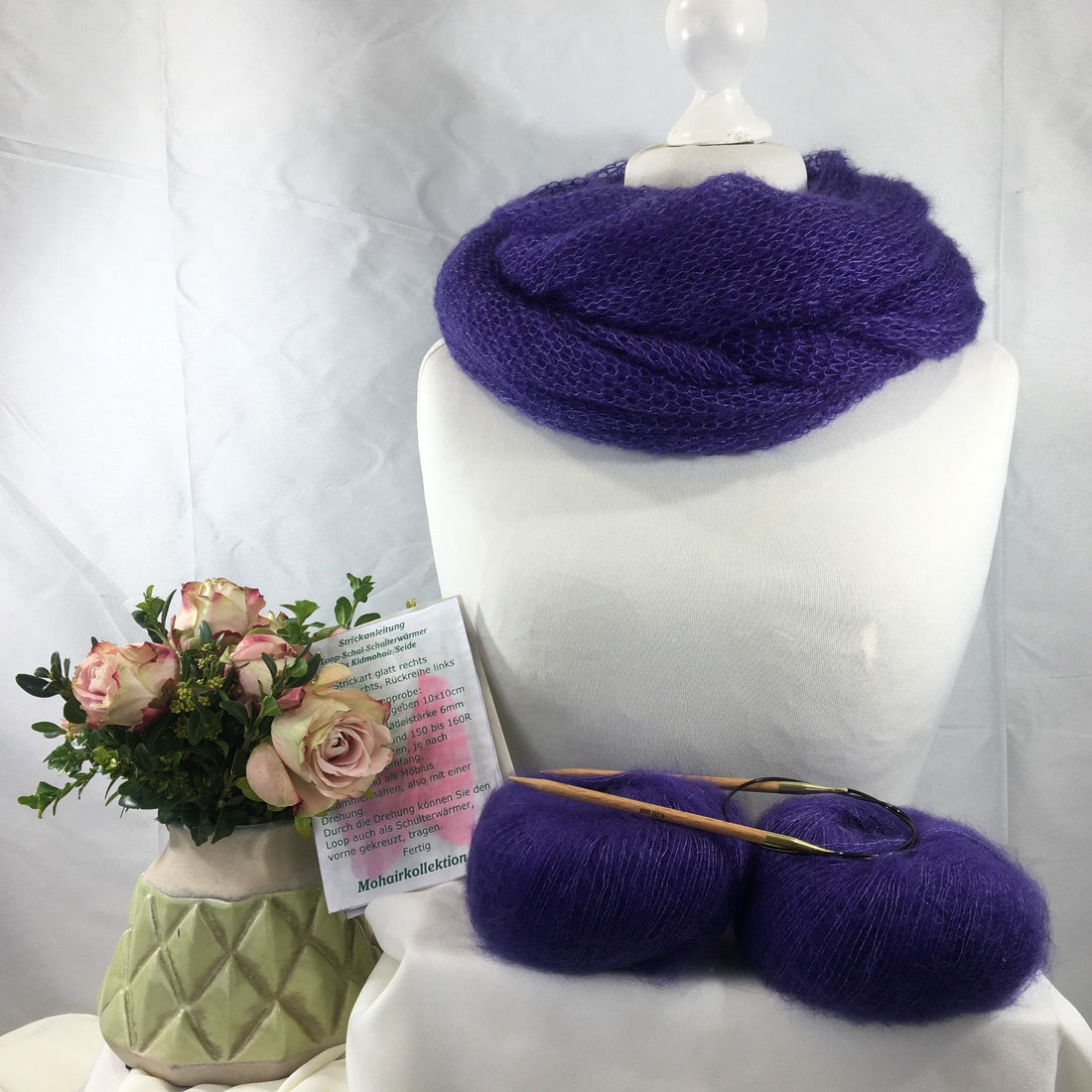 Strick-Set Loop Lila